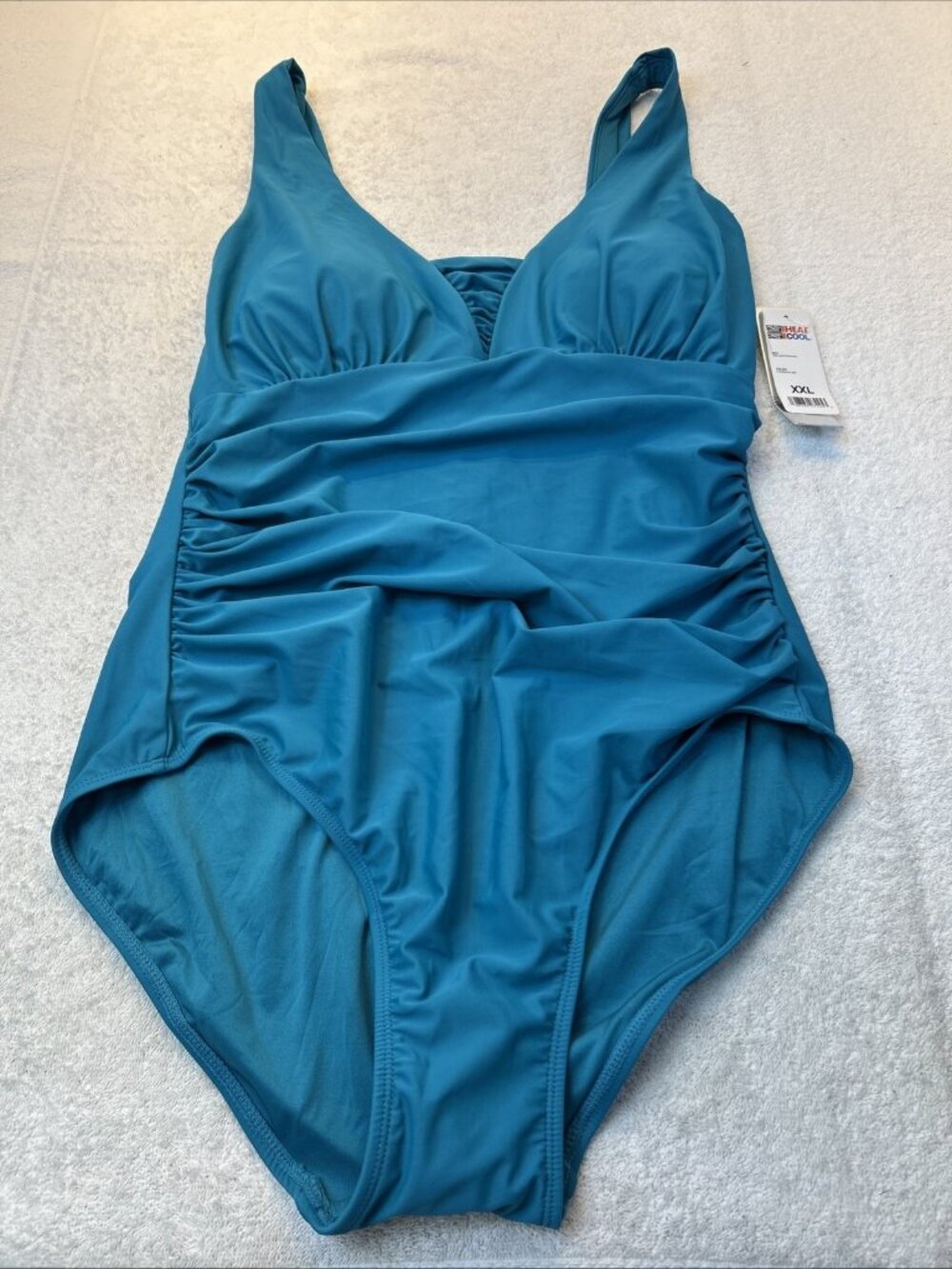 32 Degrees Heat Cool One Piece Teal Lightly Padded Women SZ XXL NEW